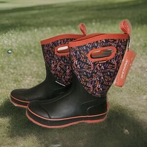 NWT! Showave Women's Rain Boots Mid Calf Waterproof Rubber Neoprene Boots Sz 10